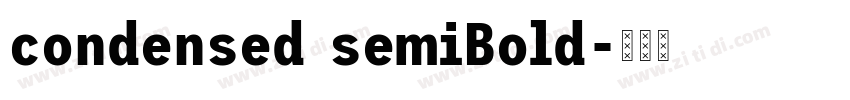 condensed semiBold字体转换